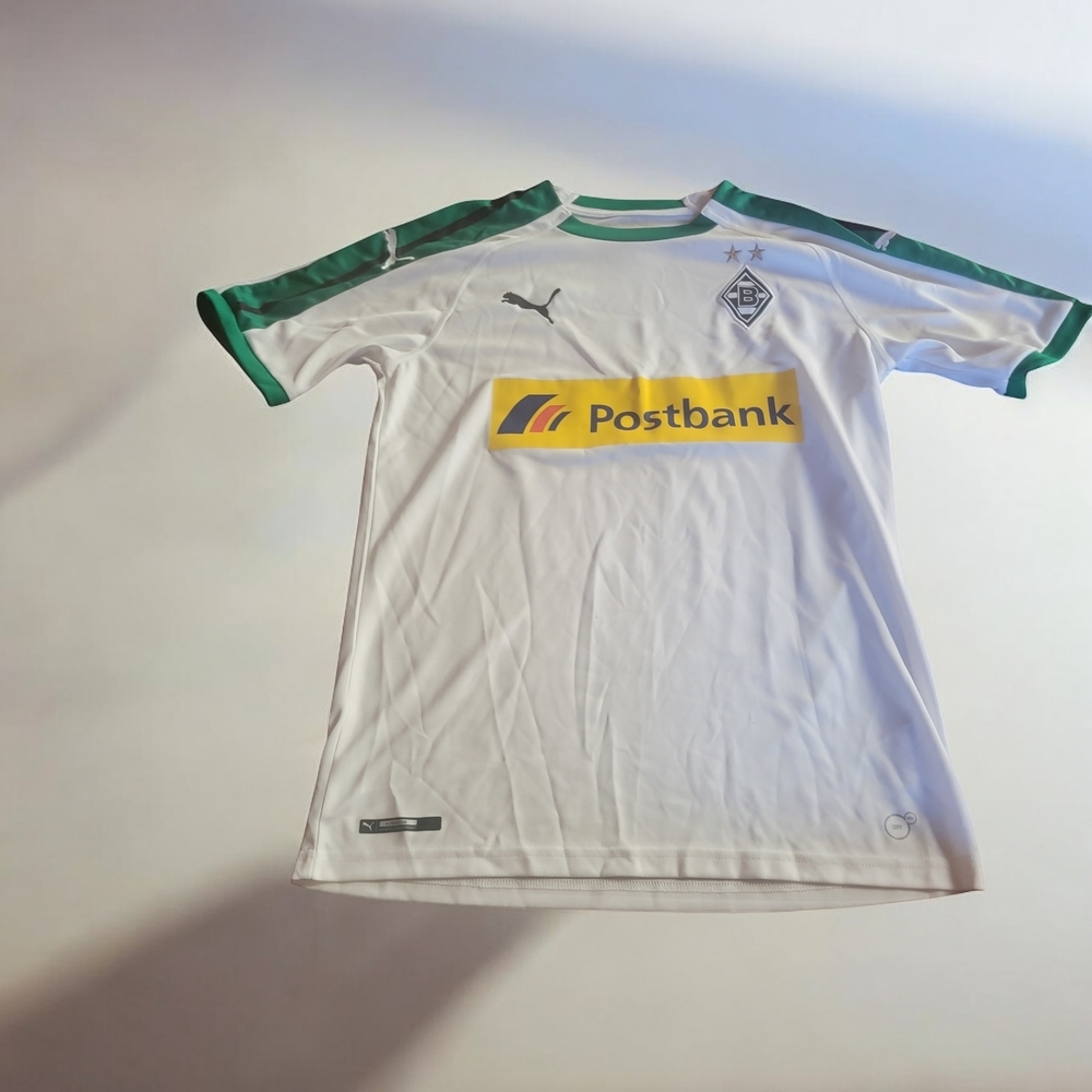Puma Kids White and Green Soccer Jersey